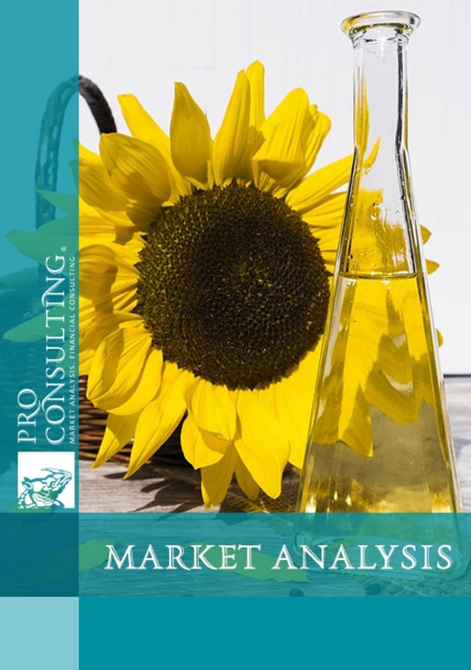 Analytical information on the Northern Macedonia market of refined sunflower oil and raw materials for its production. 2019 year